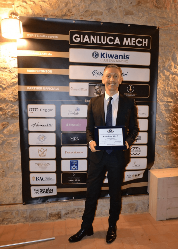 Gianluca Mech premiato come imprenditore dell’anno dal Kiwanis Club San Marino